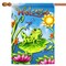 Toland Home Garden Frog and Dragonfly 'Welcome' Outdoor House Flag 40" x 28"